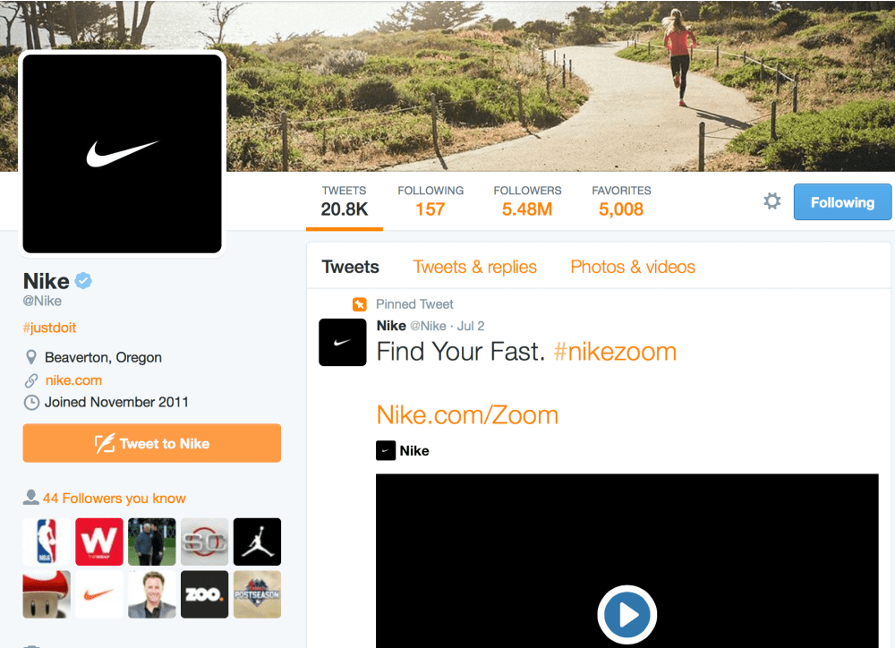 Nike Twitter